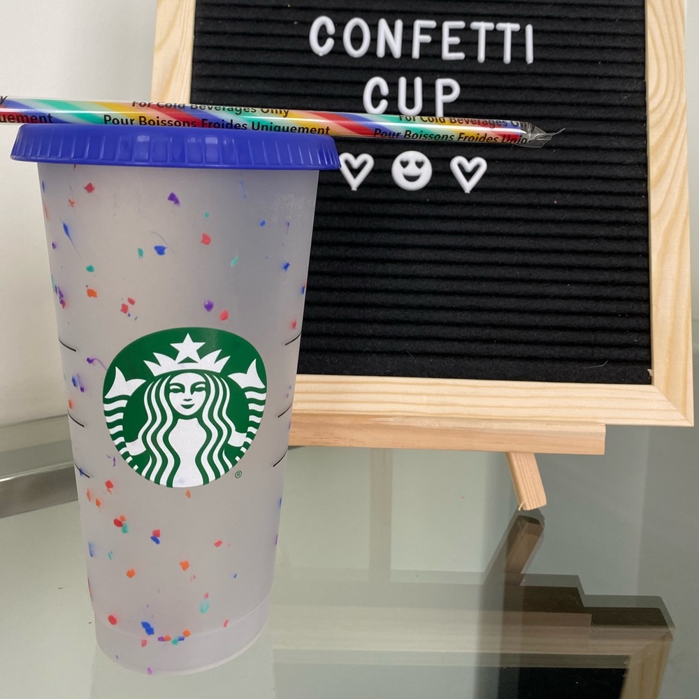 Starbucks confetti cup